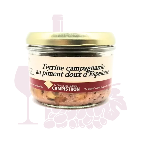 Terrine de campagne au piment doux d'espelette - 180g